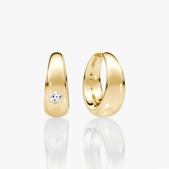 Hoopsie Round Lab Grown Diamond Earrings