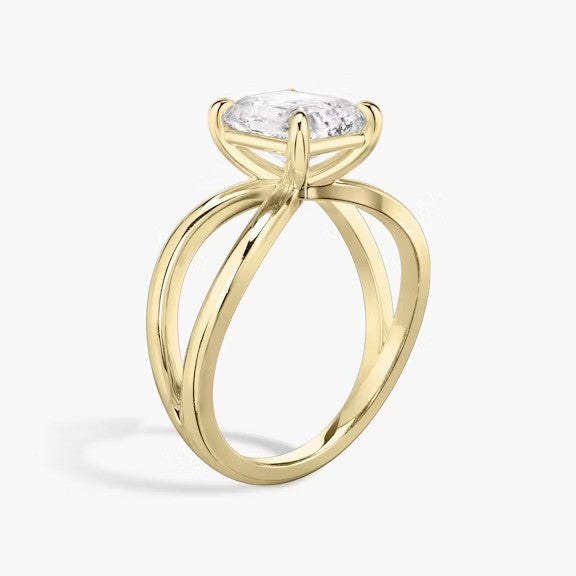 Butterfly Radiant Lab Diamond Engagement Ring