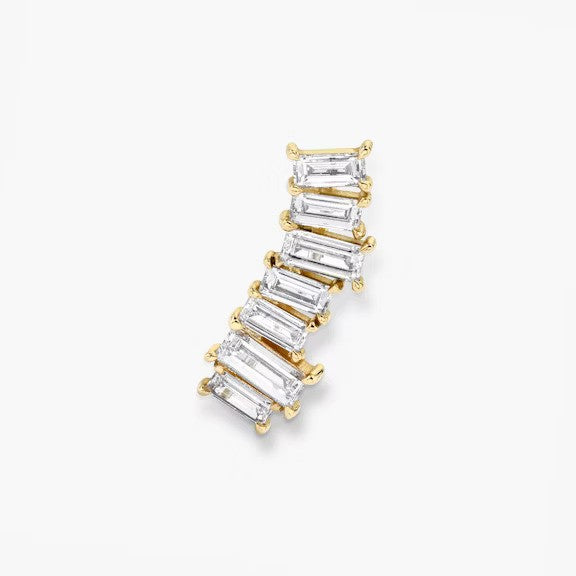 Baguette Ear Climber Lab Diamond Earrings