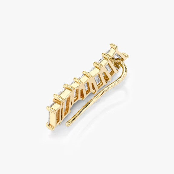 Baguette Ear Climber Lab Diamond Earrings