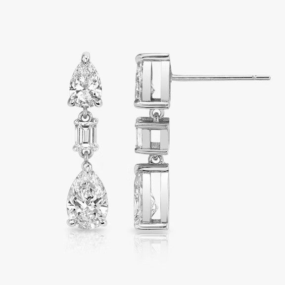 Gorgeous Drop Lab Grown Diamond Earrings