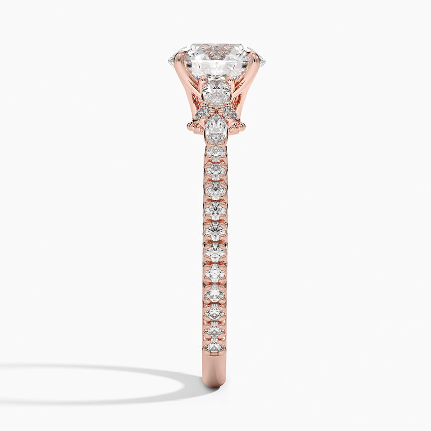 Roseline Round Lab Grown Diamond Engagement Ring