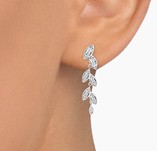 Leafy Diamond Earrings