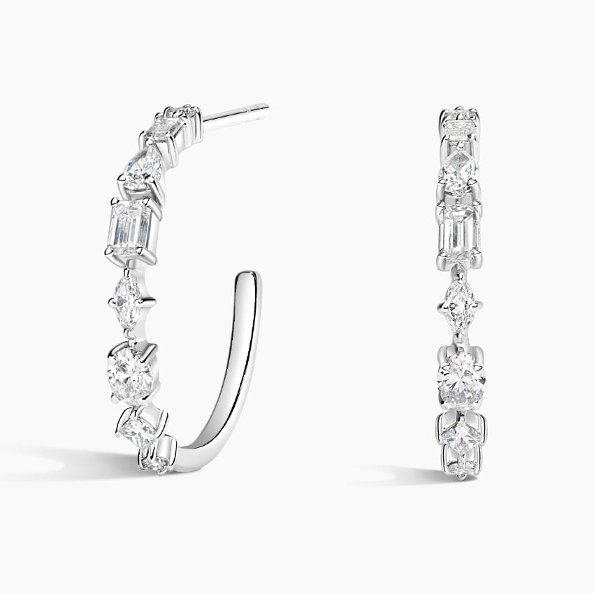 Seerat Mixed Shape Diamond Hoops