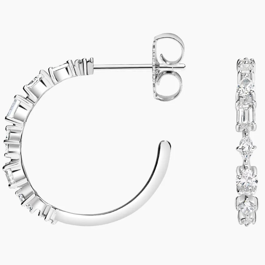 Seerat Mixed Shape Diamond Hoops