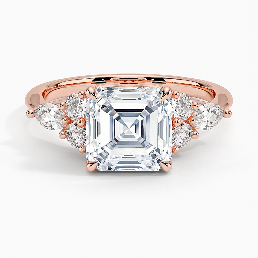 Nazia Asscher Lab Diamond Engagement Ring