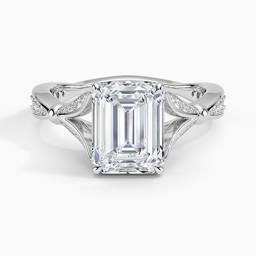 Petunia Emerald Lab Diamond Engagement Ring