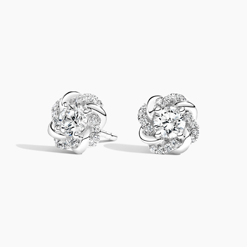 Rose Lab Diamond Earrings