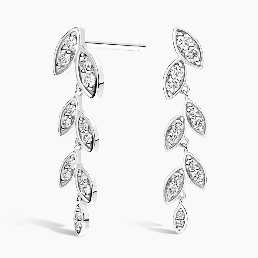 Leafy Diamond Earrings