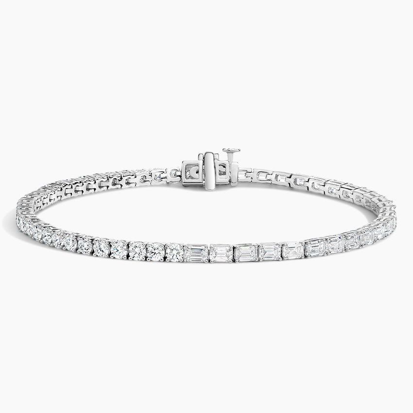 Alyssa Round-Emerald Lab Grown Diamond Tennis Bracelet