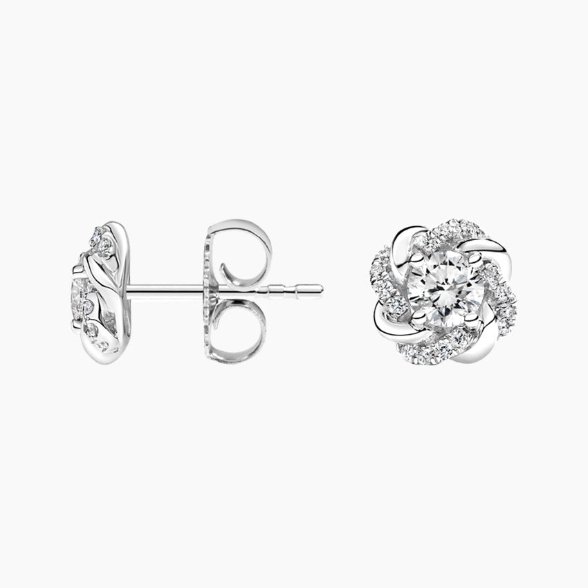 Rose Lab Diamond Earrings