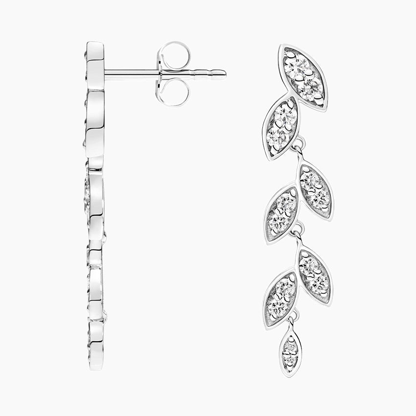 Leafy Diamond Earrings