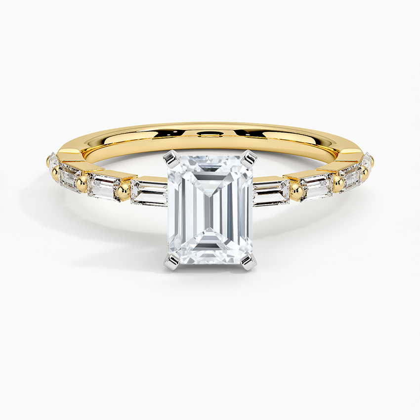 Barica Emerald Lab Grown Diamond Engagement Ring