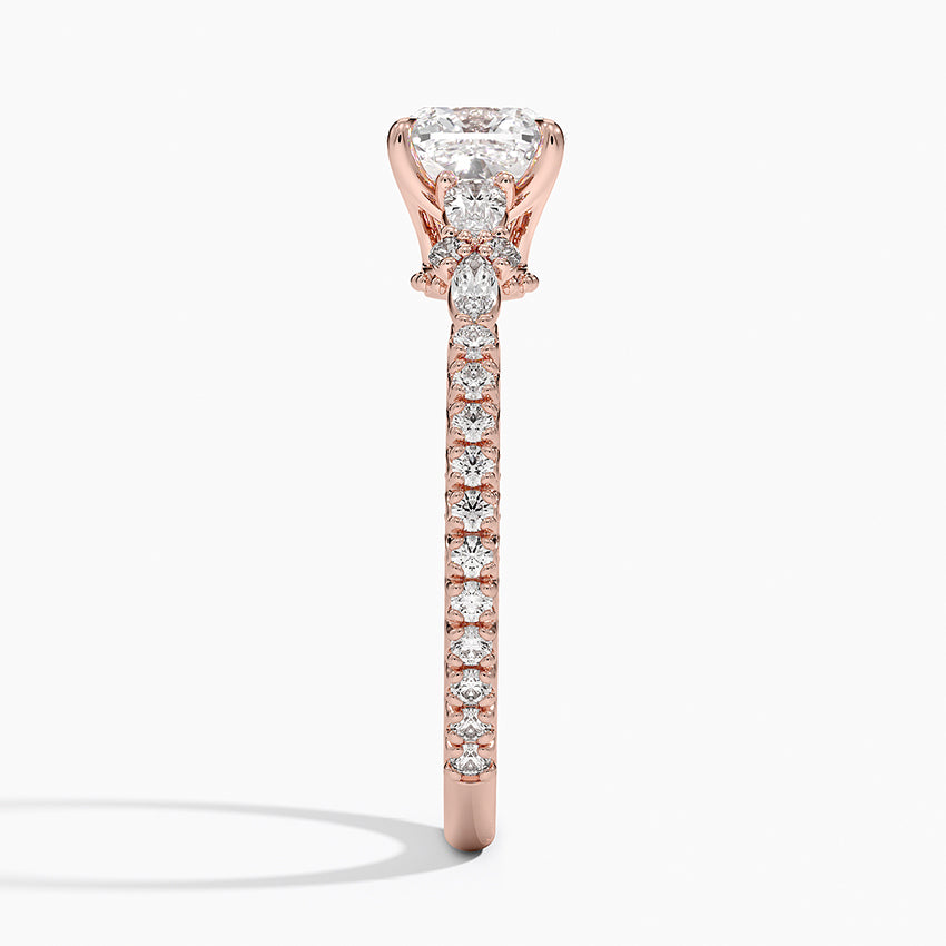 Roseline Cushion Lab Grown Diamond Engagement Ring