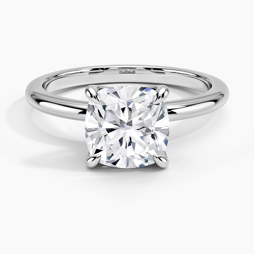 Classic Cushion Lab Grown Diamond Solitaire Engagement Ring