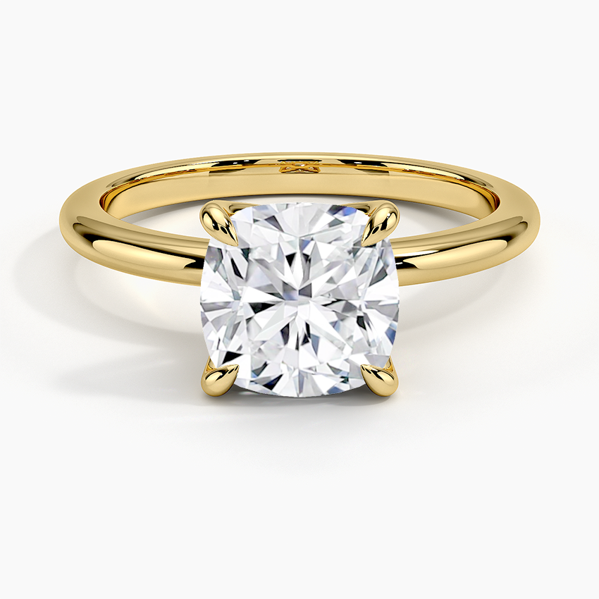 Classic Cushion Lab Grown Diamond Solitaire Engagement Ring