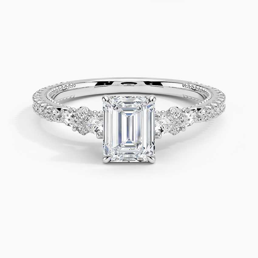 Roseline Emerald Lab Grown Diamond Engagement Ring
