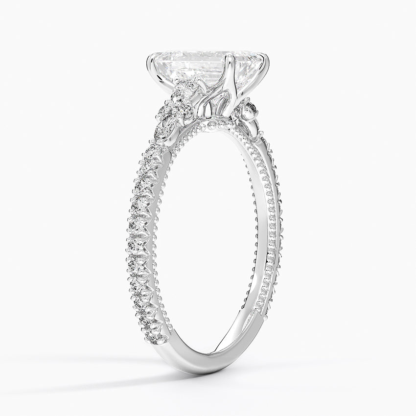Roseline Emerald Lab Grown Diamond Engagement Ring
