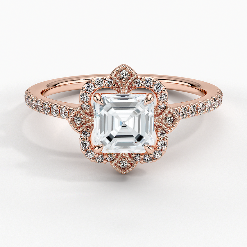 Rasica Asscher Lab Grown Diamond Engagement Ring