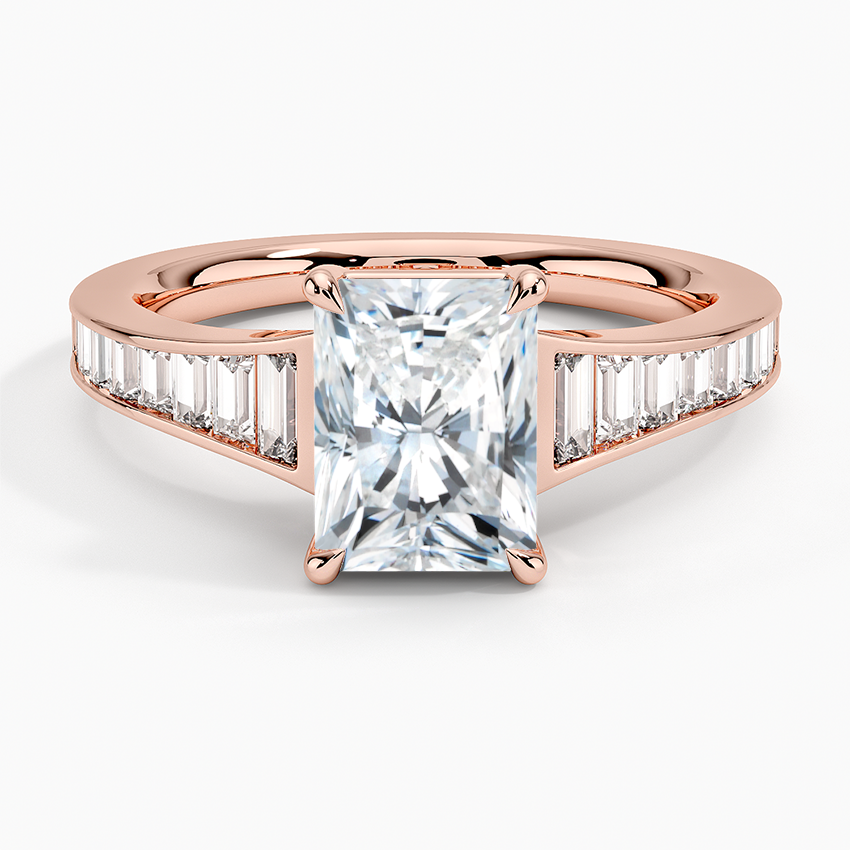 Anamica Radiant Lab Grown Diamond Engagement Ring