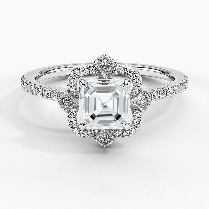 Rasica Asscher Lab Grown Diamond Engagement Ring