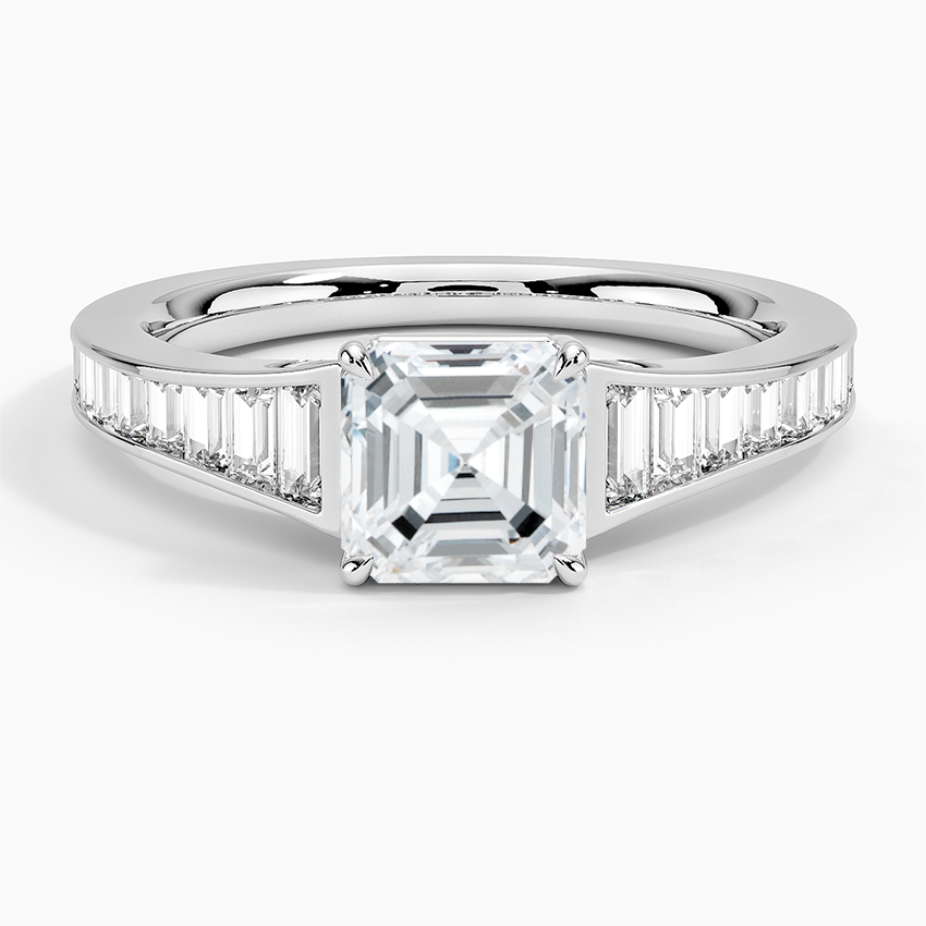 Anamica Asscher Lab Grown Diamond Engagement Ring