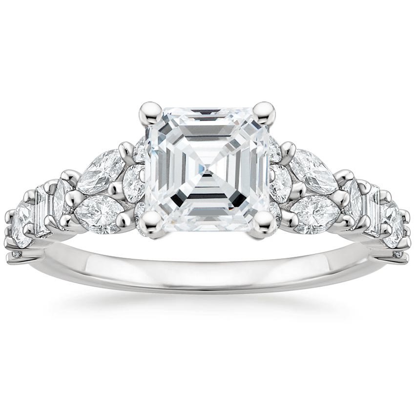 Miraka Asscher Lab Grown Diamond Engagement Ring