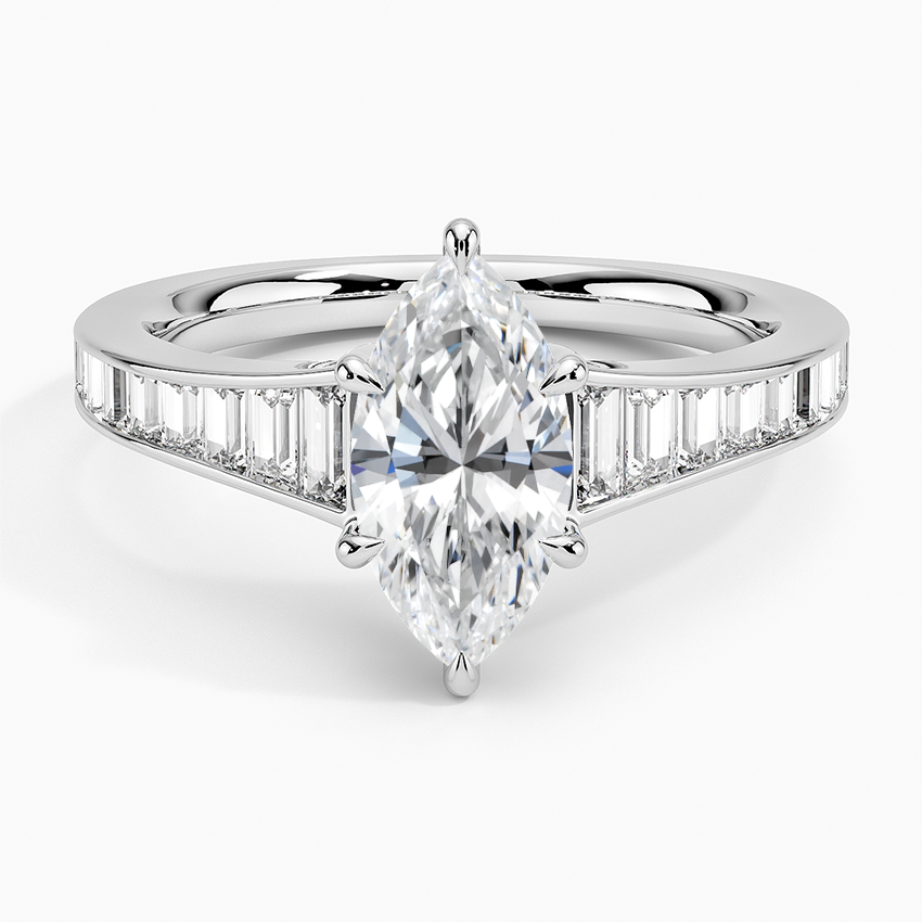 Anamica Marquise Lab Grown Diamond Engagement Ring