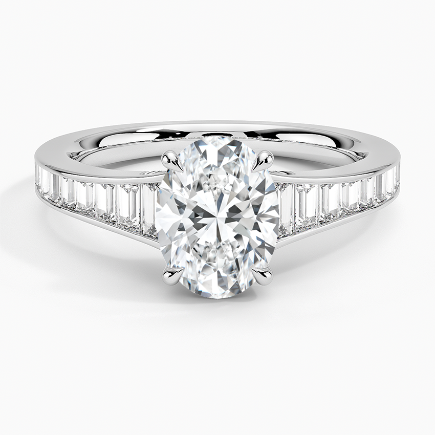Anamica Oval Lab Grown Diamond Engagement Ring