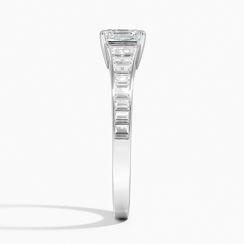 Anamica Asscher Lab Grown Diamond Engagement Ring