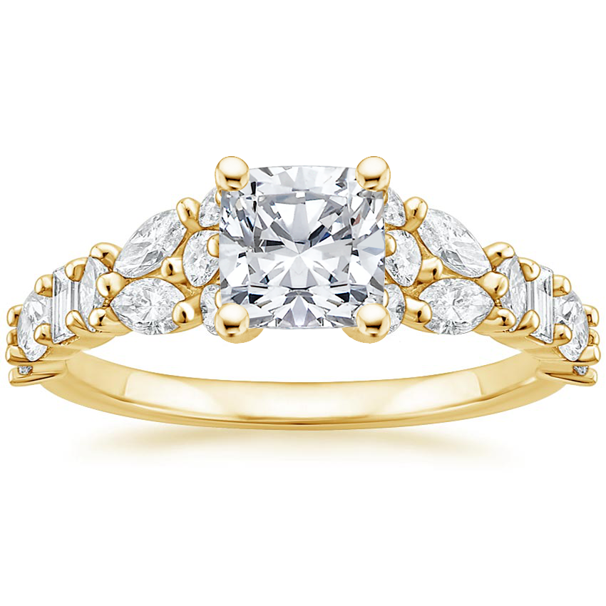 Miraka Cushion Lab Grown Diamond Engagement Ring