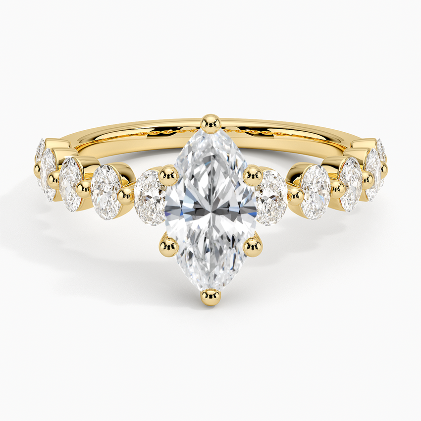 Elvaan Marquise Lab Grown Diamond Engagement Ring