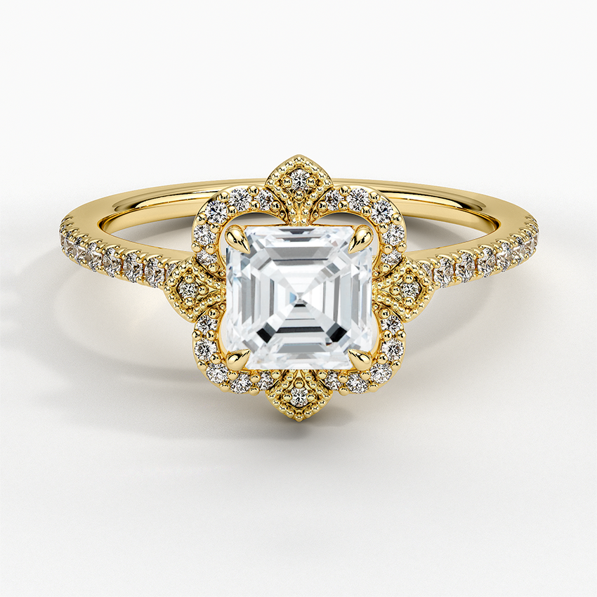 Rasica Asscher Lab Grown Diamond Engagement Ring