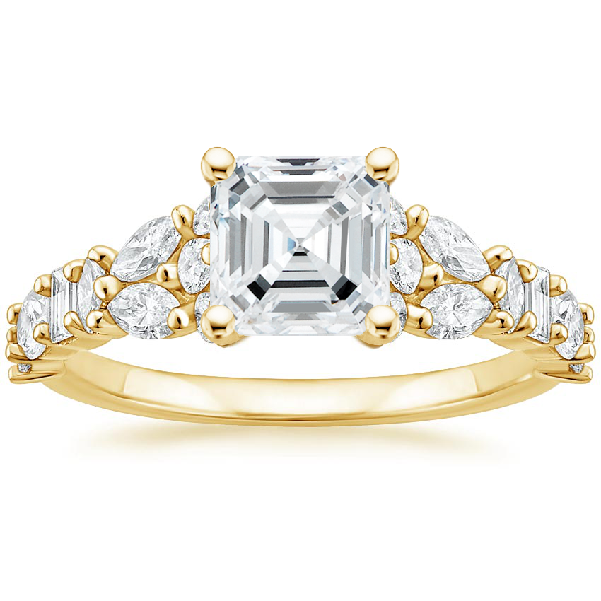 Miraka Asscher Lab Grown Diamond Engagement Ring