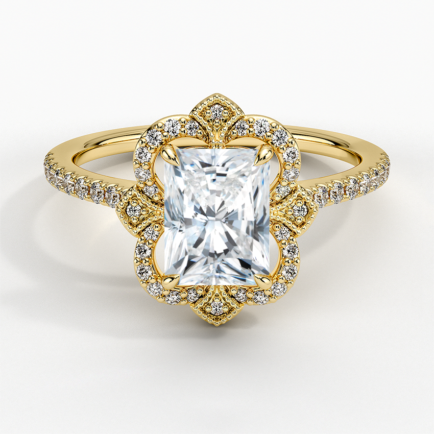 Rasica Radiant Lab Grown Diamond Engagement Ring