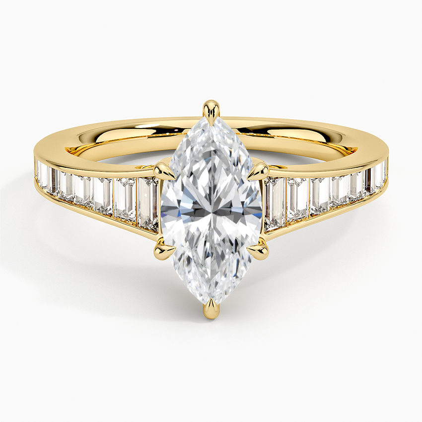 Anamica Marquise Lab Grown Diamond Engagement Ring