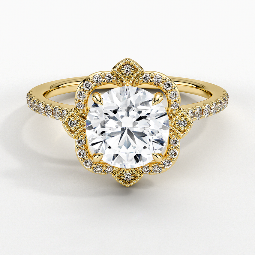 Rasica Round Lab Grown Diamond Engagement Ring