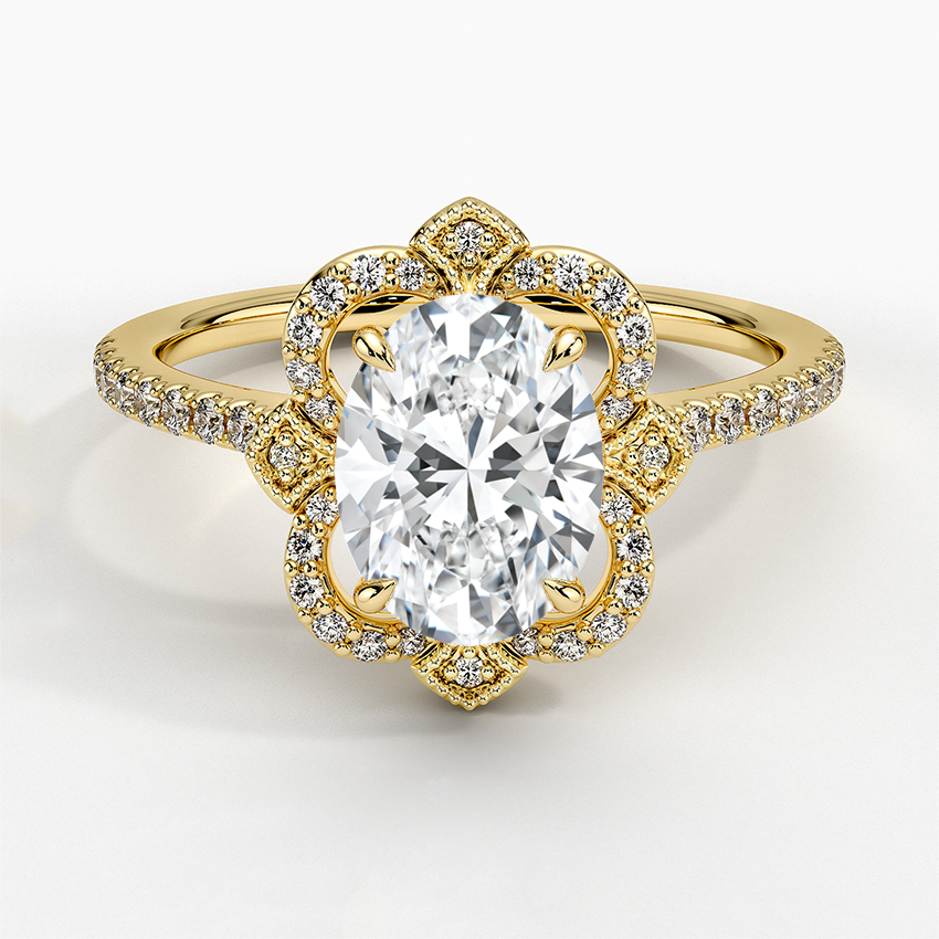 Rasica Oval Lab Grown Diamond Engagement Ring