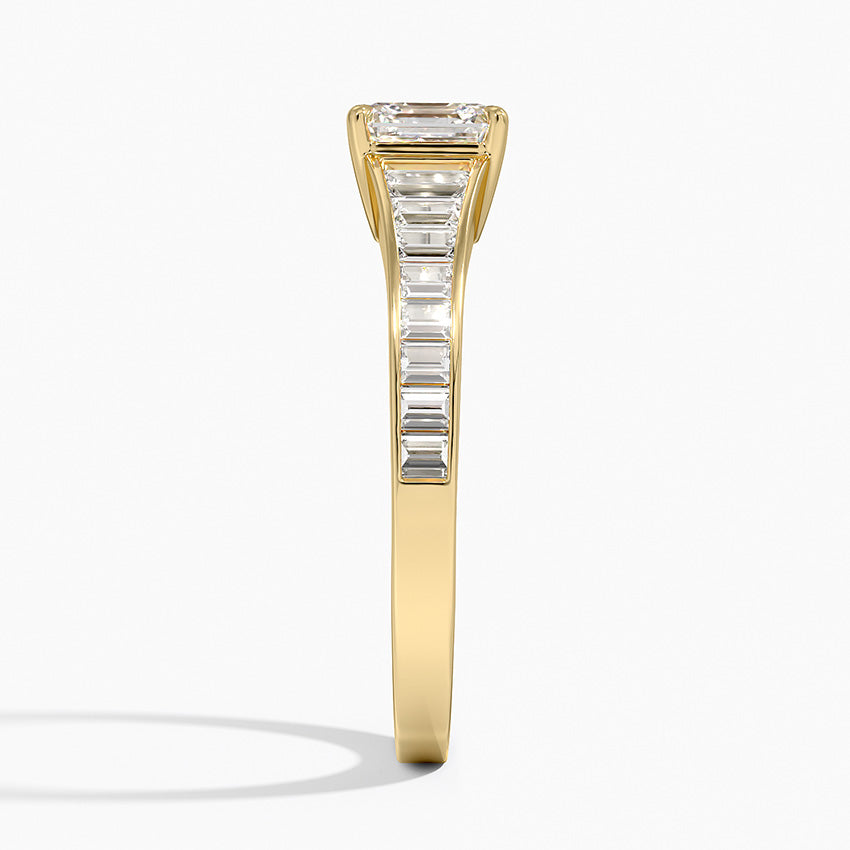 Anamica Asscher Lab Grown Diamond Engagement Ring