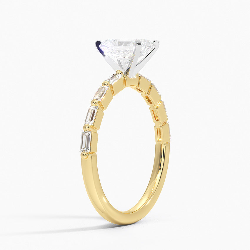 Barica Radiant Lab Grown Diamond Engagement Ring