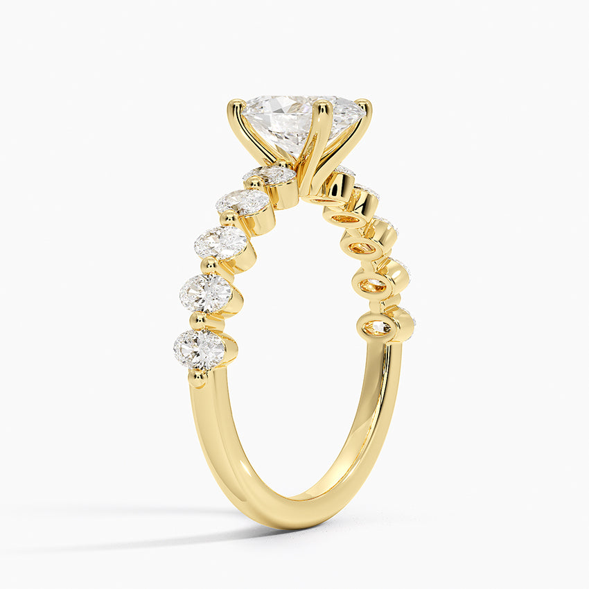 Elvaan Oval Lab Grown Diamond Engagement Ring